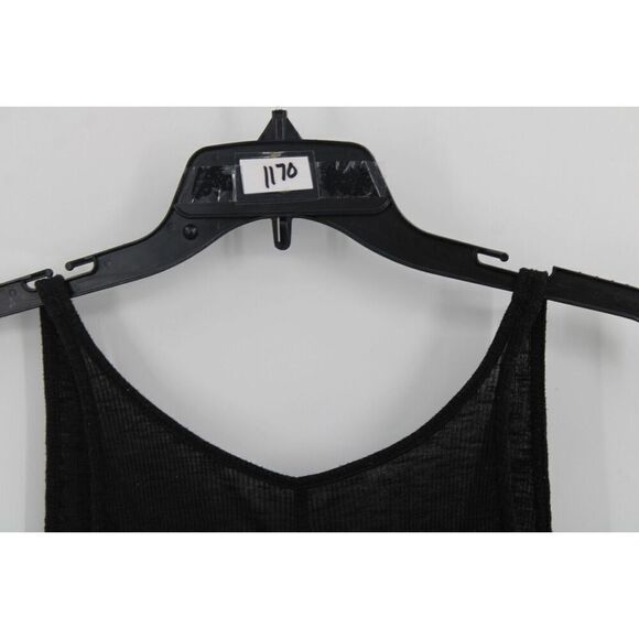 Free People Sleek N’ Easy Tank Top Sleeveless V-Neck Classic Fit Black Womens XS - Picture 2 of 8